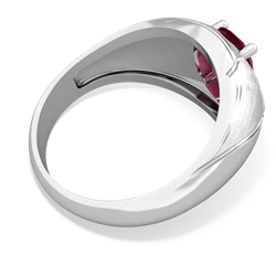 Ruby Men's Crossroads 14K White Gold ring R0361