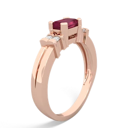 Ruby Art Deco East-West 14K Rose Gold ring R2590