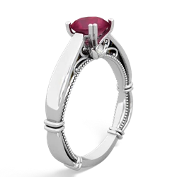 Ruby Renaissance 14K White Gold ring R27806RD