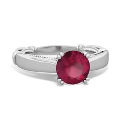 Ruby Renaissance 14K White Gold ring R27806RD