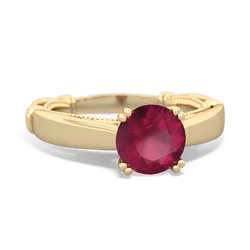 Ruby Renaissance 14K Yellow Gold ring R27806RD