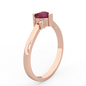 Ruby Delicate Heart 14K Rose Gold ring R0203