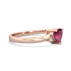 Ruby Delicate Heart 14K Rose Gold ring R0203