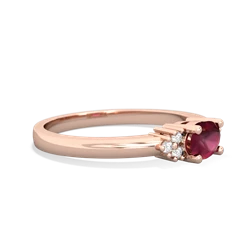 Ruby Simply Elegant East-West 14K Rose Gold ring R2480