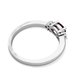 Ruby Simply Elegant East-West 14K White Gold ring R2480