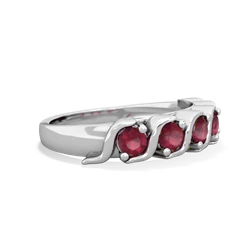 Ruby Anniversary Band 14K White Gold ring R2089