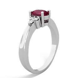 Ruby Simply Elegant 14K White Gold ring R2113