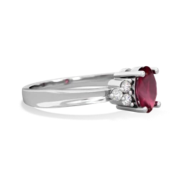 Ruby Simply Elegant 14K White Gold ring R2113