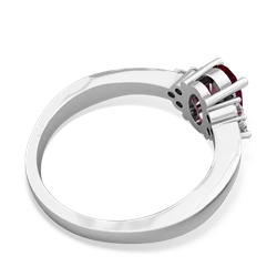 Ruby Simply Elegant 14K White Gold ring R2113