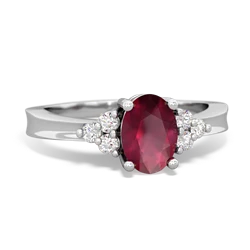 Ruby Simply Elegant 14K White Gold ring R2113