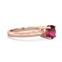 Ruby Milgrain Filigree 14K Rose Gold ring R5090