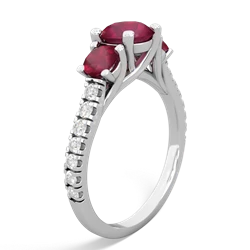 Ruby Pave Trellis 14K White Gold ring R5500