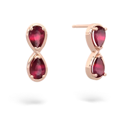 Ruby Infinity 14K Rose Gold earrings E5050