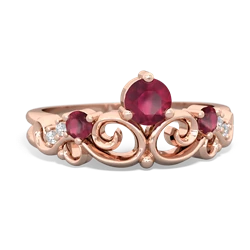 Sapphire Crown Keepsake 14K Rose Gold ring R5740