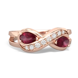 Ruby Diamond Infinity 14K Rose Gold ring R5390