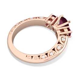 Ruby Art Deco Eternal Embrace Engagement 14K Rose Gold ring C2003