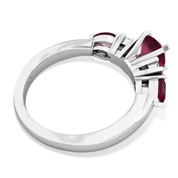 Peridot 6Mm Round Eternal Embrace Engagement 14K White Gold ring R2005