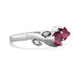 Ruby Floral Elegance 14K White Gold ring R5790