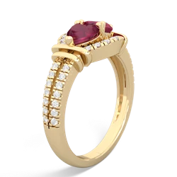 Ruby Art-Deco Keepsake 14K Yellow Gold ring R5630