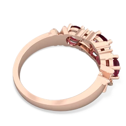 Lab Ruby Hugs And Kisses 14K Rose Gold ring R5016