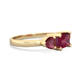 Garnet Three Stone 14K Yellow Gold ring R5235