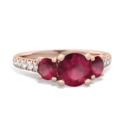 Garnet Pave Trellis 14K Rose Gold ring R5500