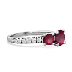 Ruby Pave Trellis 14K White Gold ring R5500