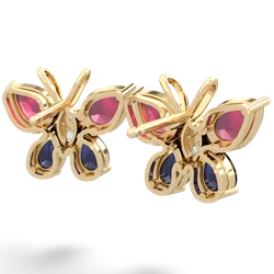 Ruby Butterfly 14K Yellow Gold earrings E2215