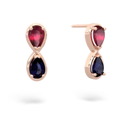 Ruby Infinity 14K Rose Gold earrings E5050