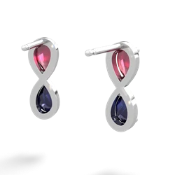 Ruby Infinity 14K White Gold earrings E5050