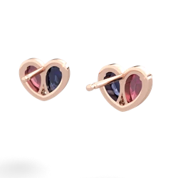 Ruby 'Our Heart' 14K Rose Gold earrings E5072