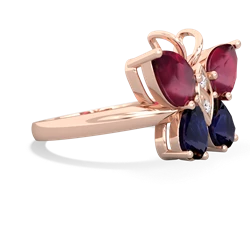 Ruby Butterfly 14K Rose Gold ring R2215