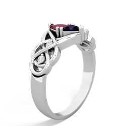 Ruby Keepsake Celtic Knot 14K White Gold ring R5300