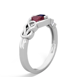 Ruby Celtic Love Knot 14K White Gold ring R5420