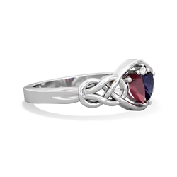 Ruby Celtic Love Knot 14K White Gold ring R5420