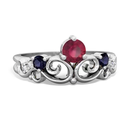 Ruby Crown Keepsake 14K White Gold ring R5740