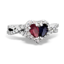 matching engagment rings - Diamond Twist 'One Heart'