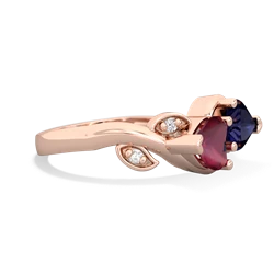 Ruby Floral Elegance 14K Rose Gold ring R5790