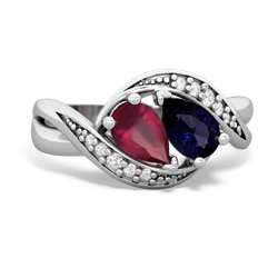 Ruby Summer Winds 14K White Gold ring R5342