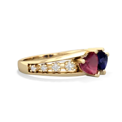 Ruby Heart To Heart 14K Yellow Gold ring R3342