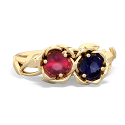 Ruby Rose Garden 14K Yellow Gold ring R5510