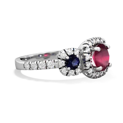 Ruby Regal Halo 14K White Gold ring R5350