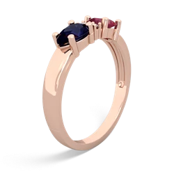 Ruby Pear Bowtie 14K Rose Gold ring R0865