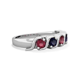 Ruby Anniversary Band 14K White Gold ring R2089