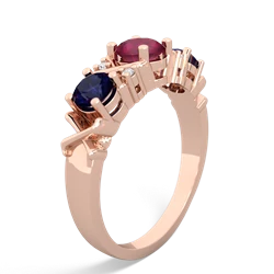 Ruby Hugs And Kisses 14K Rose Gold ring R5016