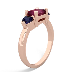 Ruby Three Stone 14K Rose Gold ring R5235