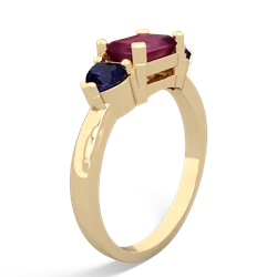 Ruby Three Stone 14K Yellow Gold ring R5235