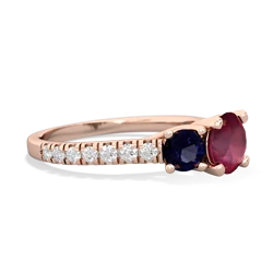 Ruby Pave Trellis 14K Rose Gold ring R5500