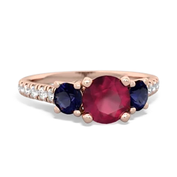 Ruby Pave Trellis 14K Rose Gold ring R5500