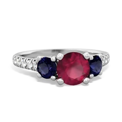 Ruby Pave Trellis 14K White Gold ring R5500